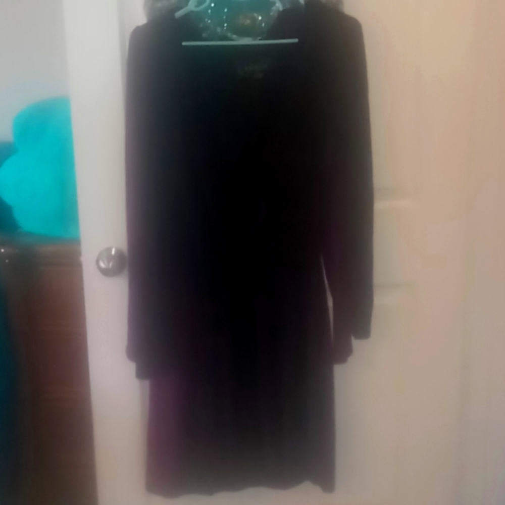Magellan sportswear hooded dress in black sz lg